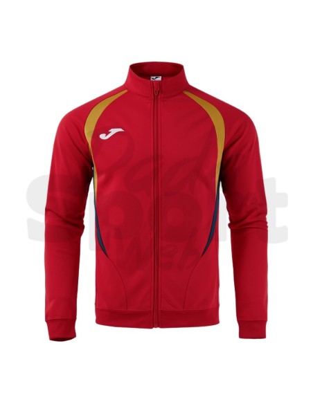 Joma Giacca Championship 20 Rosso Blu Sportiva Uomo Full Zip in Poliestere