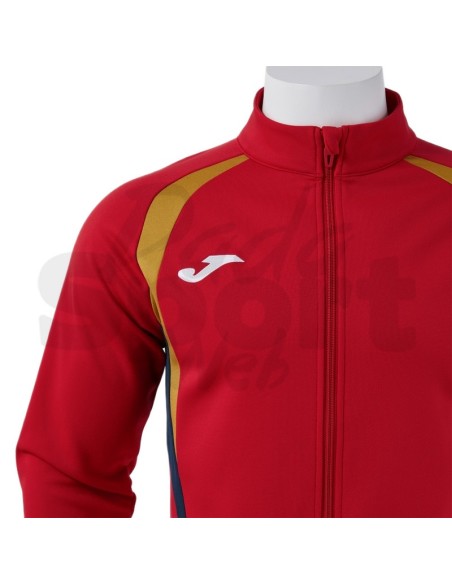 Joma Giacca Championship 20 Rosso Blu Sportiva Uomo Full Zip in Poliestere