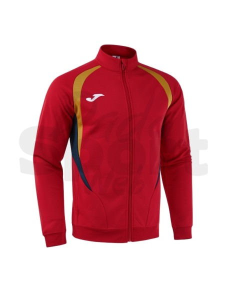Joma Giacca Championship 20 Rosso Blu Sportiva Uomo Full Zip in Poliestere