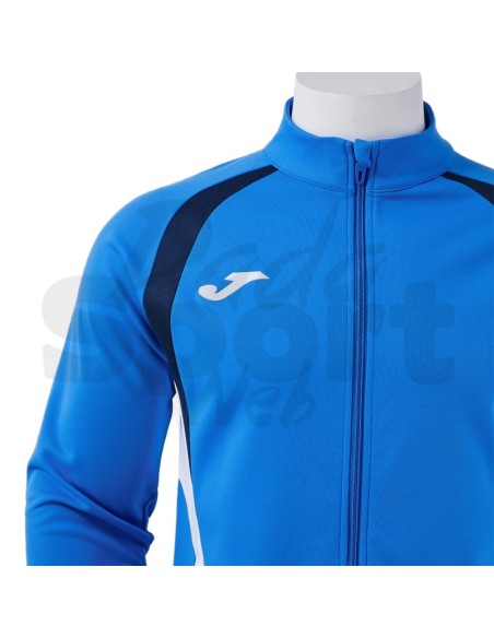 Joma Giacca Championship 20 Azzurro Blu Sportiva Uomo Full Zip in Poliestere