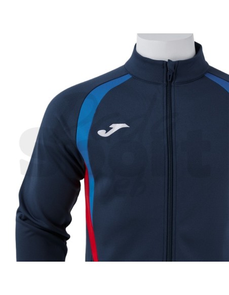 Joma Giacca Championship 20 Blu Azzurro Sportiva Uomo Full Zip in Poliestere