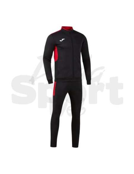 Joma Winner IV  Tuta Unisex Nero Rosso in Poliestere con Interno in Pile