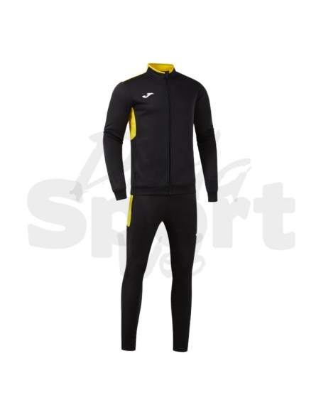 Joma Winner IV  Tuta Unisex Nero Giallo in Poliestere con Interno in Pile