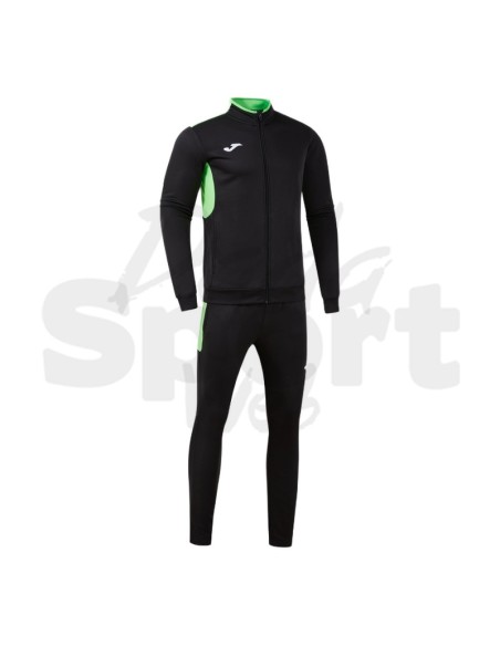 Joma Winner IV  Tuta Unisex Nero Verde Fluo in Poliestere con Interno in Pile