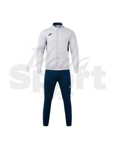 Joma Winner IV  Tuta Unisex Grigio Chiaro Blu in Poliestere con Interno in Pile