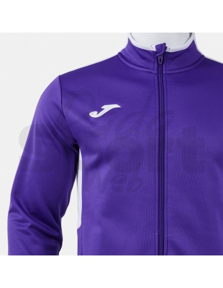 Joma Winner IV  Tuta Unisex Viola Nero in Poliestere con Interno in Pile