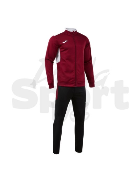 Joma Winner IV  Tuta Unisex Granata Nero in Poliestere con Interno in Pile