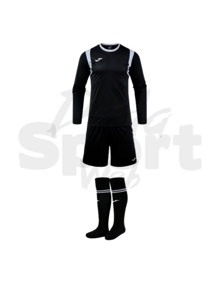 Joma Zamora XI  Set Portiere Nero Bianco - Maglia + Pantaloncino + Calze