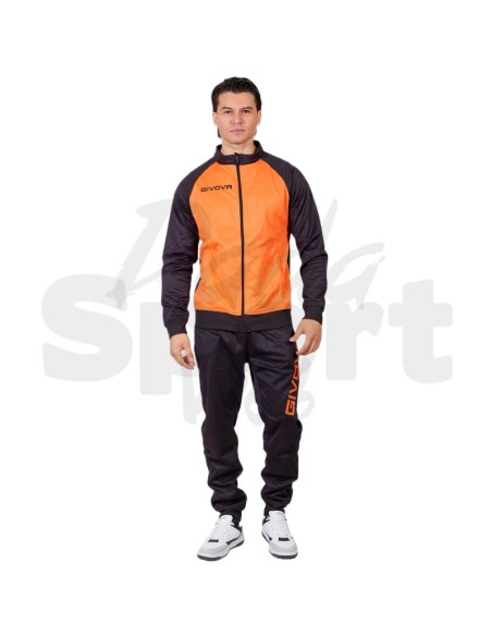 Tuta Cuba Givova Arancio Nero Completo Sportivo Unisex