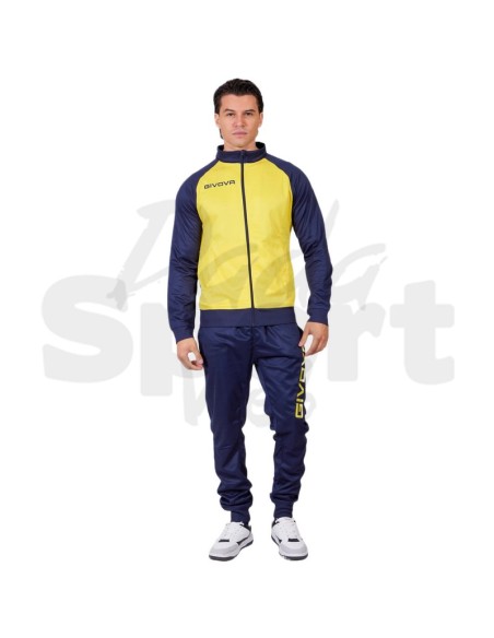 Tuta Cuba Givova Giallo Blu  Completo Sportivo Unisex