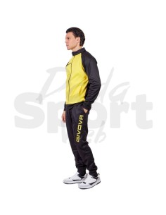 Tuta Cuba Givova Giallo Nero Completo Sportivo Unisex 2