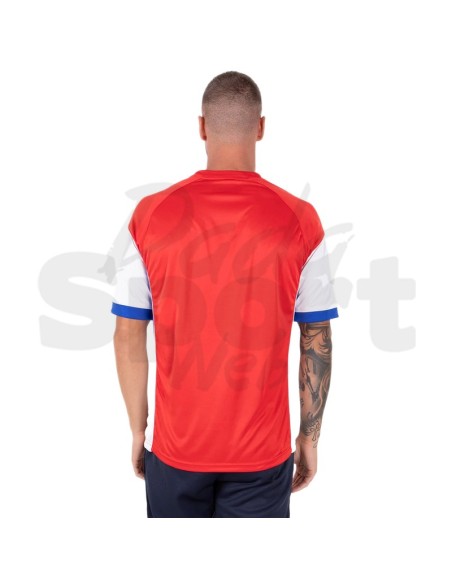 Frankie Garage Hero 07  Maglia Calcio Unisex Rosso/Azzurro in Interlock