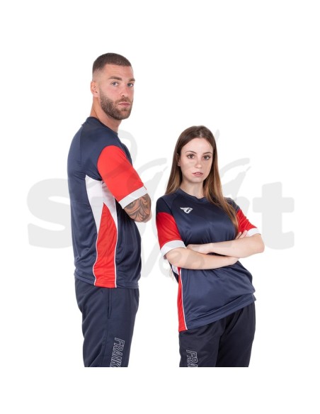 Frankie Garage Hero 07  Maglia Calcio Unisex Blu/Bianco in Interlock