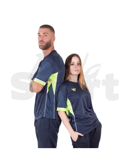 Frankie Garage Hero 07  Maglia Calcio Unisex Blu/Giallo in Interlock