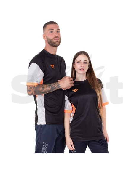 Frankie Garage Hero 07 Maglia Calcio Unisex Nero/Arancio in Interlock