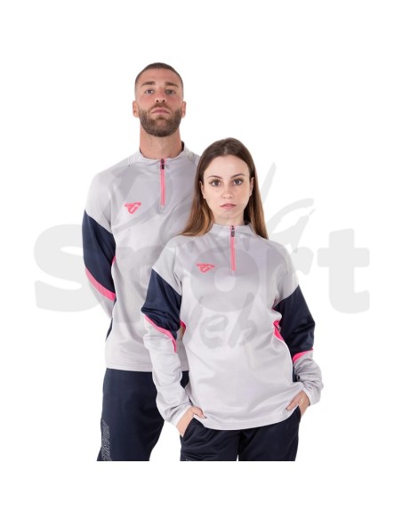 Frankie Garage Hero 05  Felpa Allenamento Unisex Grigio Blu Fucsia