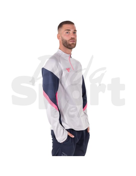 Frankie Garage Hero 05  Felpa Allenamento Unisex Grigio Blu Fucsia