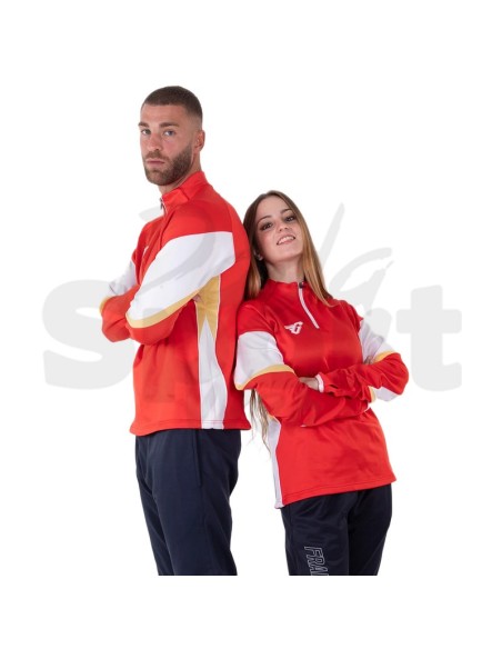 Frankie Garage Hero 05  Felpa Allenamento Unisex Rosso Bianco Oro