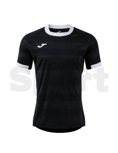 Joma Toletum VII  Maglia da Calcio Uomo Nero/Bianco Manica Corta Raglan