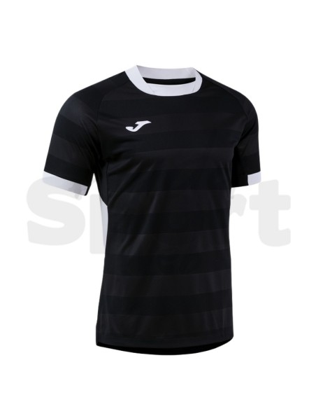 Joma Toletum VII  Maglia da Calcio Uomo Nero/Bianco Manica Corta Raglan