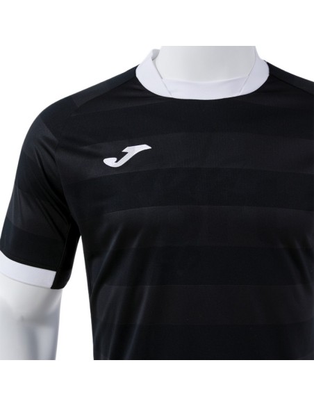 Joma Toletum VII  Maglia da Calcio Uomo Nero/Bianco Manica Corta Raglan
