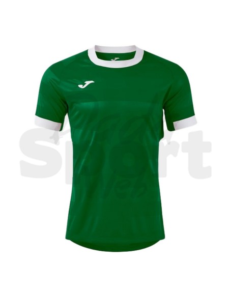 Joma Toletum VII  Maglia da Calcio Uomo Verde/Bianco Manica Corta Raglan