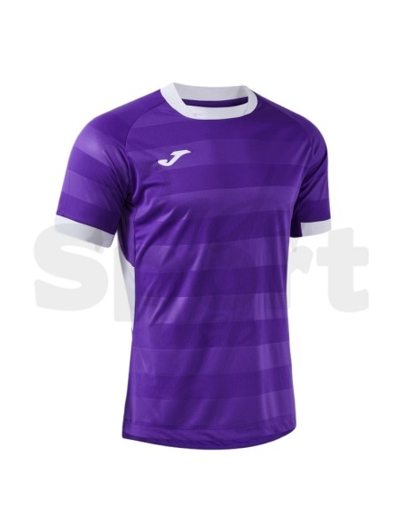 Joma Toletum VII  Maglia da Calcio Uomo Viola/Bianco Manica Corta Raglan