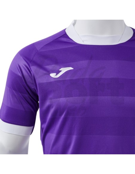Joma Toletum VII  Maglia da Calcio Uomo Viola/Bianco Manica Corta Raglan