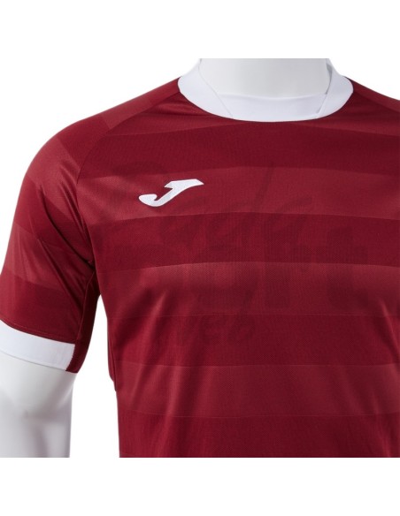 Joma Toletum VII Maglia da Calcio Uomo Granata/Bianco Manica Corta Raglan