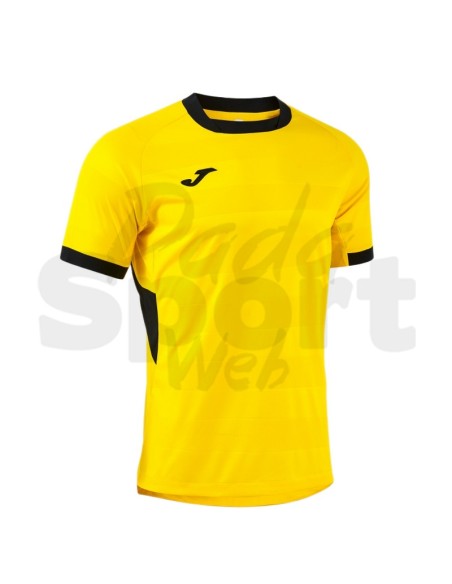Joma Toletum VII Maglia da Calcio Uomo Giallo/Nero Manica Corta Raglan
