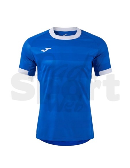 Joma Toletum VII Maglia da Calcio Uomo Azzurro/Bianco Manica Corta Raglan