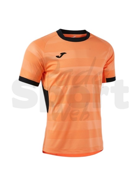 Joma Toletum VII Maglia da Calcio Uomo Arancio/Nero Manica Corta Raglan