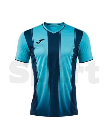 Joma Tiger VIII  Maglia da Calcio Uomo Turchese Fluo/Blu Scuro Manica Corta