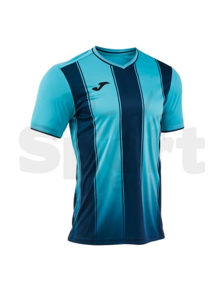 Joma Tiger VIII  Maglia da Calcio Uomo Turchese Fluo/Blu Scuro Manica Corta