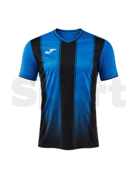 Joma Tiger VIII  Maglia da Calcio Uomo Azzurro/Nero Manica Corta