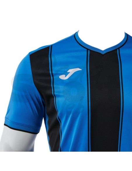 Joma Tiger VIII  Maglia da Calcio Uomo Azzurro/Nero Manica Corta