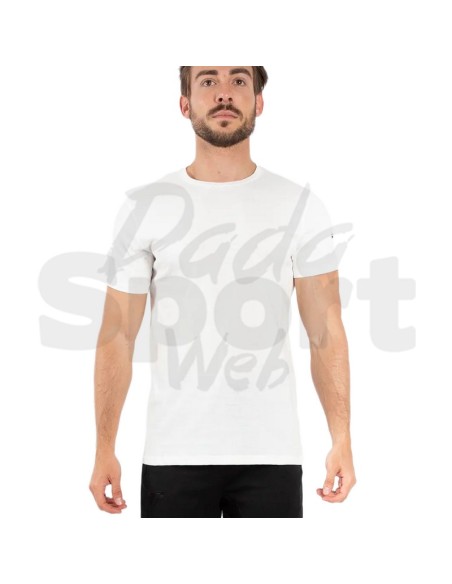 Frankie Garage Basic Bianco  T-Shirt Cotone Uomo Girocollo Regular Fit