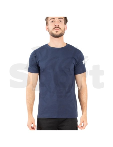 Frankie Garage Basic Blu  T-Shirt Cotone Uomo Girocollo Regular Fit