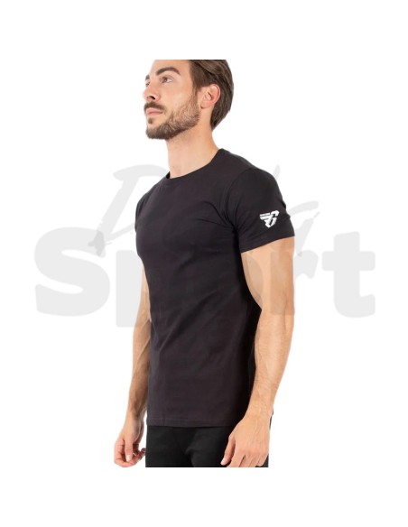 Frankie Garage Basic Nero  T-Shirt Cotone Uomo Girocollo Regular Fit