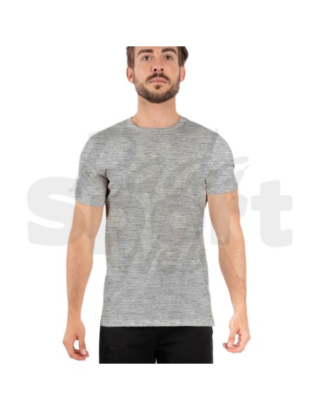 Frankie Garage Basic Grigio Melange  T-Shirt Cotone Uomo Girocollo Regular Fit
