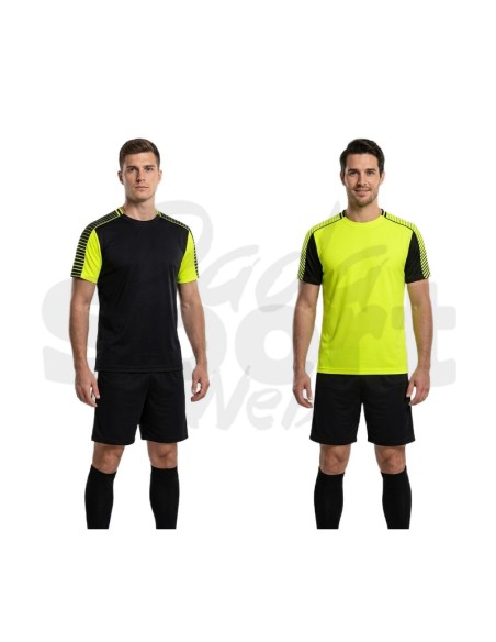 KIT CALCIO JUVE ROLY GIALLO FLUO NERO