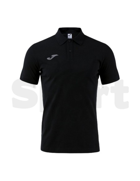 Joma Polo Uomo Bali III Nero Polo Sportiva Piqué Manica Corta