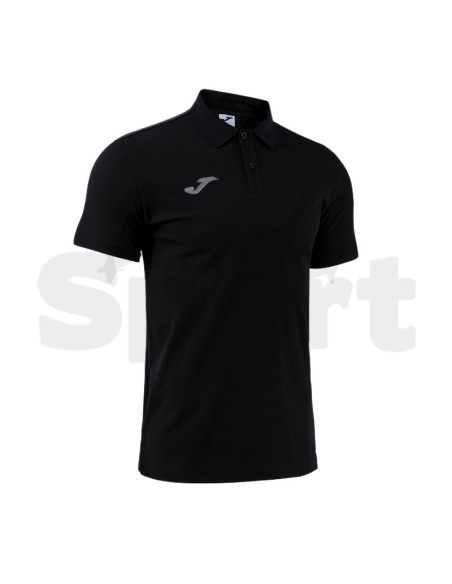 Joma Polo Uomo Bali III Nero Polo Sportiva Piqué Manica Corta