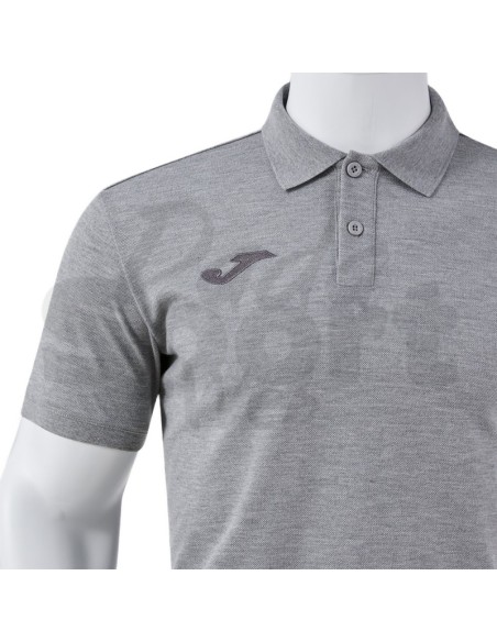 Joma Polo Uomo Bali III Grigio Chiaro  Polo Sportiva Piqué Manica Corta