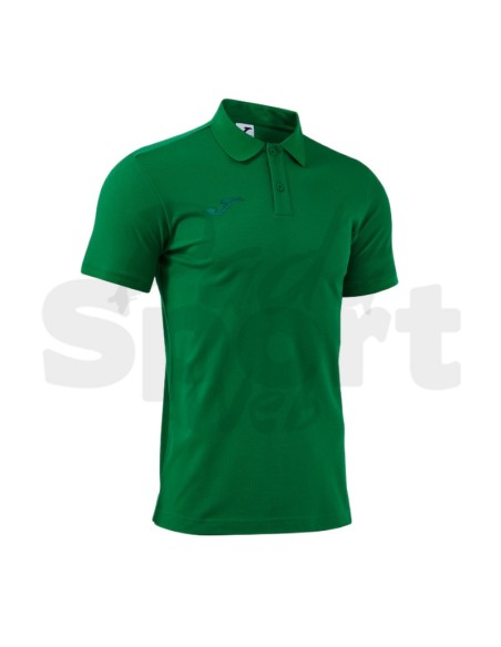 Joma Polo Uomo Bali III Verde Polo Sportiva Piqué Manica Corta