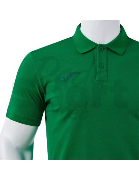 Joma Polo Uomo Bali III Verde Polo Sportiva Piqué Manica Corta