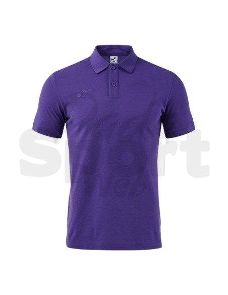 Joma Polo Uomo Bali III Viola Polo Sportiva Piqué Manica Corta