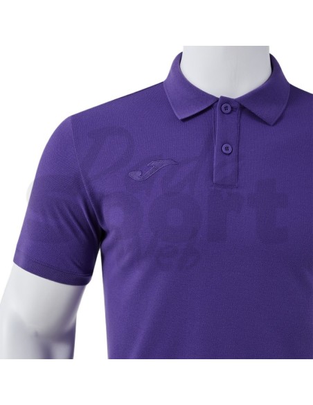 Joma Polo Uomo Bali III Viola Polo Sportiva Piqué Manica Corta