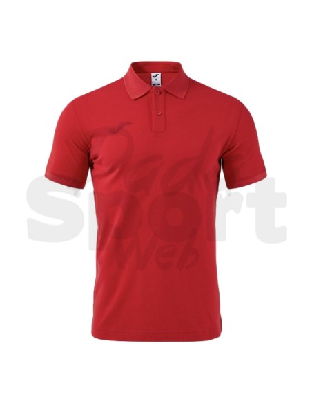 Joma Polo Uomo Bali III Rosso Polo Sportiva Piqué Manica Corta