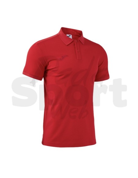 Joma Polo Uomo Bali III Rosso Polo Sportiva Piqué Manica Corta